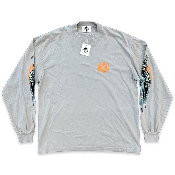 Warren Lotas Reaper Long Sleeve T-Shirt Grey Apparel