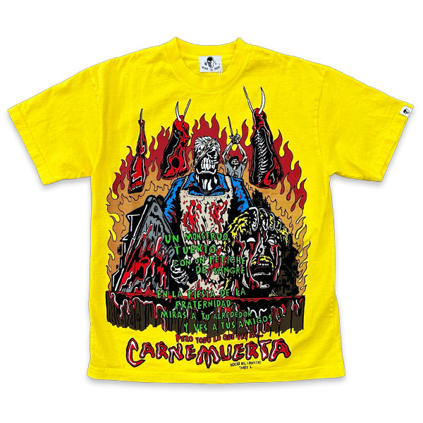 Warren Lotas Carne Muerta T-Shirt Yellow Apparel