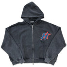 HMDD H-Star Zip-Up Hoodie Vintage Black Apparel