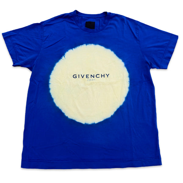 Givenchy Oversized Fit Logo T-Shirt Tie Dye Blue/Lime Apparel