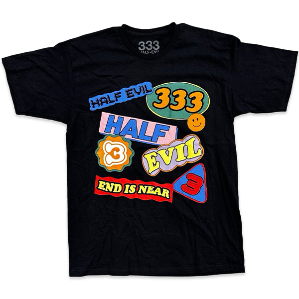 Half Evil 333 Vintage Stamp Tee Black Apparel