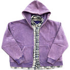 GV Gallery Raspberry Hills Flannel Zip Up Hoodie Purple Apparel