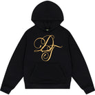 Denim Tears DT Metallic Gold Script Hoodie Black Apparel