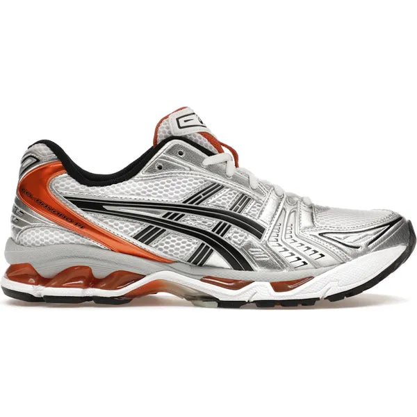 ASICS Gel-Kayano 14 White Piquant Orange Sneakers