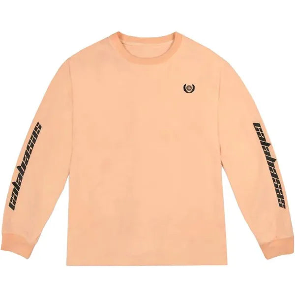 adidas Yeezy Calabasas Long Sleeves Tee Neon Orange Apparel