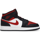 Jordan 1 Mid Black Fire Red (GS) Sneakers