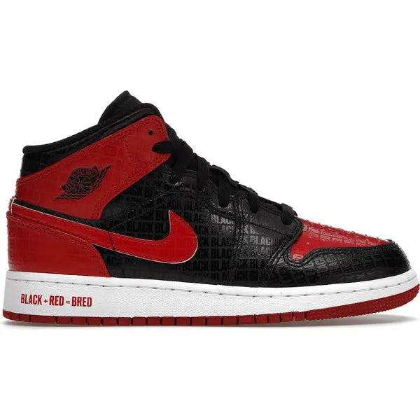 Jordan 1 Mid Bred Text (GS) Sneakers