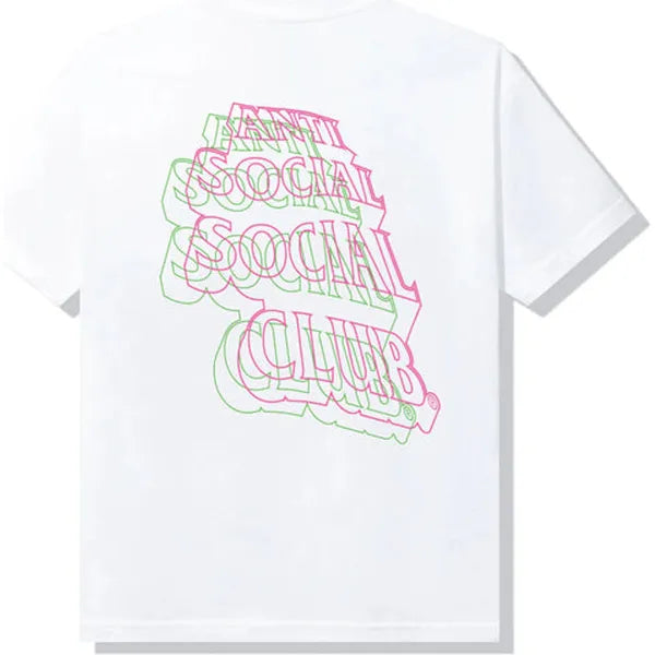 Anti Social Social Club Neon Lights And A Lot Of Rain T-shirt White Apparel