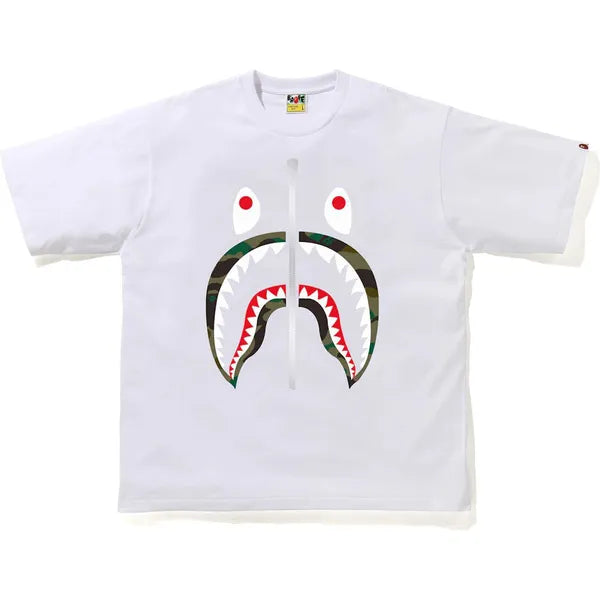 BAPE 1st Camo Shark Relaxed Fit Tee White/Green Apparel