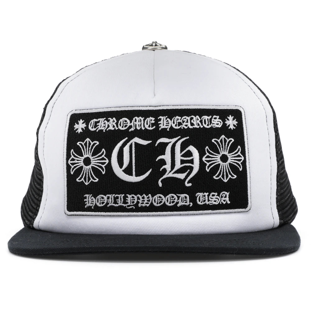 Chrome Hearts CH Hollywood Trucker Hat Black/White Accessories