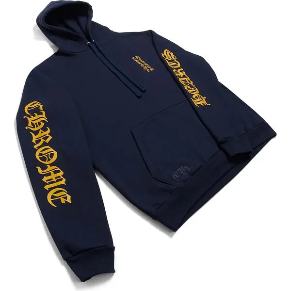 Chrome Hearts Logo Hoodie Navy Apparel