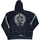 Chrome Hearts Plus Cross Allover Print With Horseshoe Logo Hoodie Black Apparel