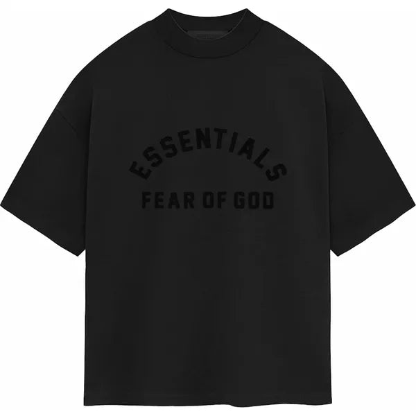 Fear of God Essentials Heavy Jersey Crewneck Tee Jet Black Apparel