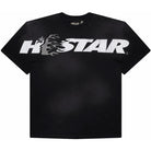 Hellstar Cartoon Logo Glitter Logo T-shirt Black Apparel