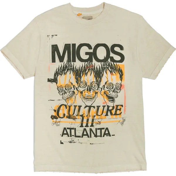 Migos x Gallery Dept. For Culture III Three Skulls T-shirt Natural Apparel