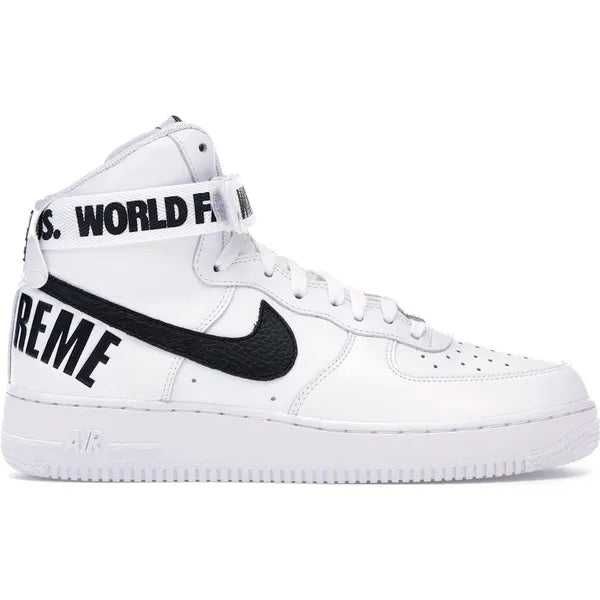 Nike Air Force 1 High Supreme World Famous White Sneakers