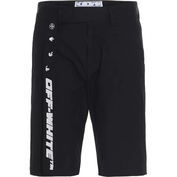 OFF-WHITE Industrial Belt Knee-Length Shorts Black Apparel