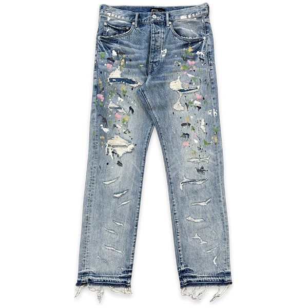 paint splatter distressed jeans