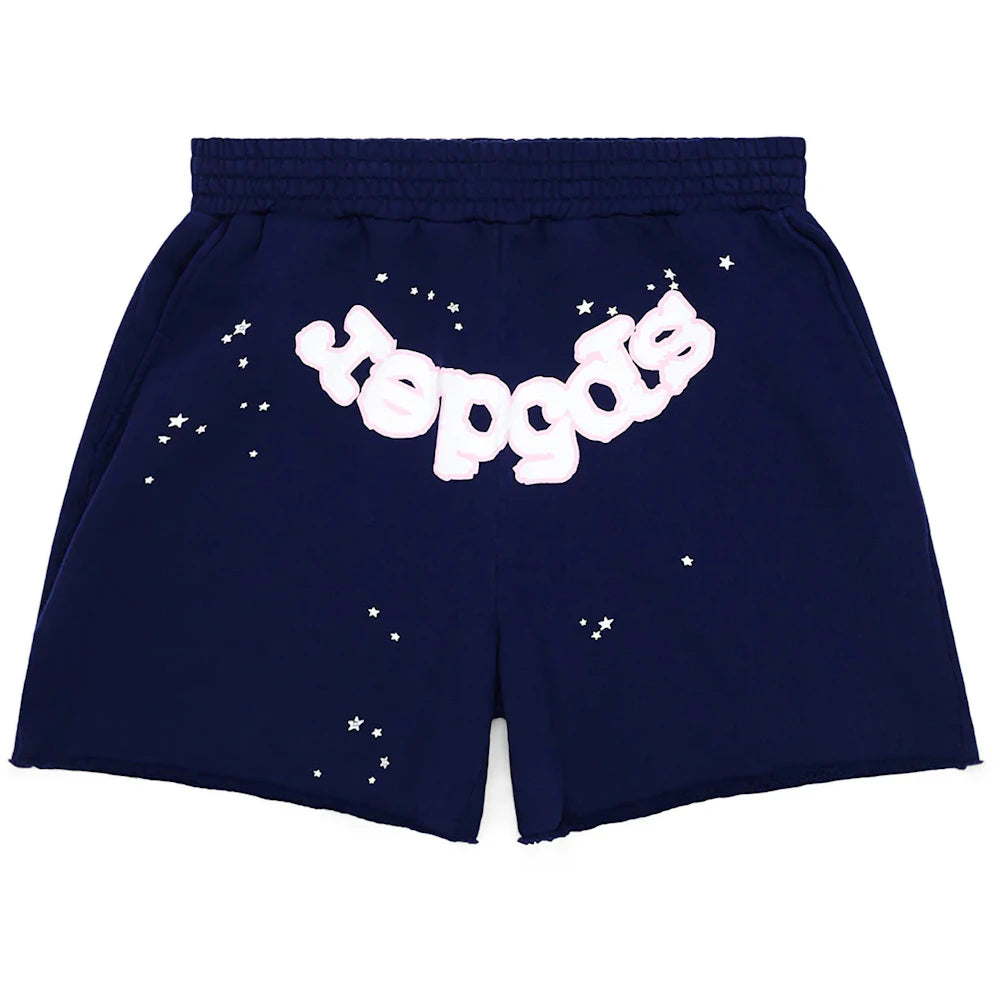 Sp5der OG Web Logo Sweat Short Navy Apparel