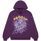 Sp5der Star OG Web V2 Hoodie Purple Apparel