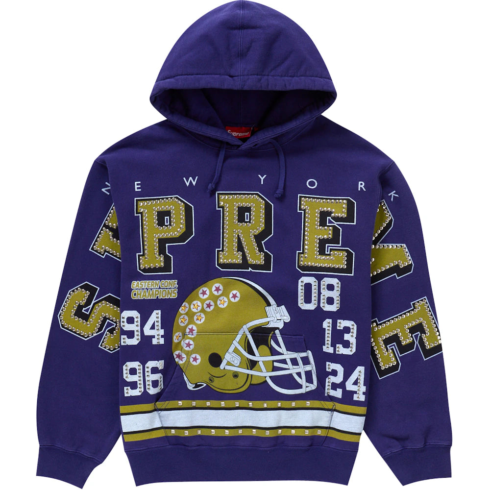 Supreme Champions Studded Hooded Sweatshirt Dark Royal Apparel