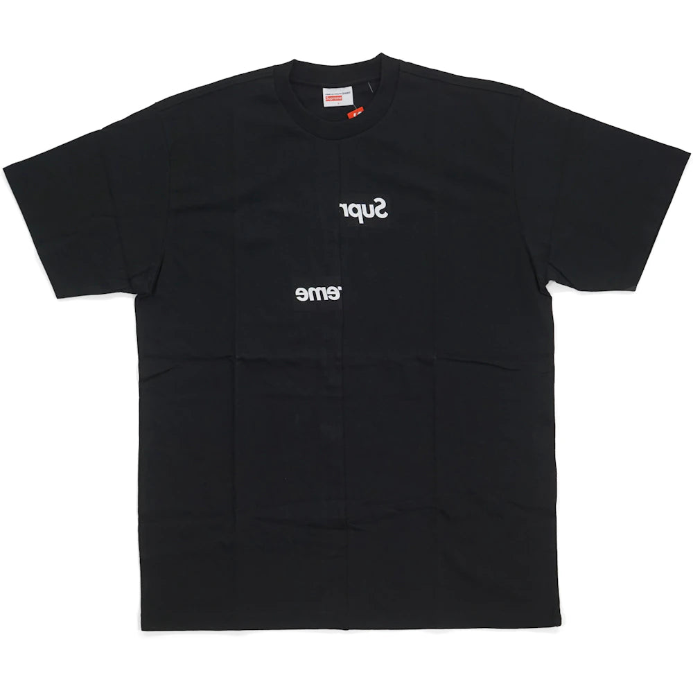 Supreme Comme des Garcons SHIRT Split Box Logo Tee Black Apparel