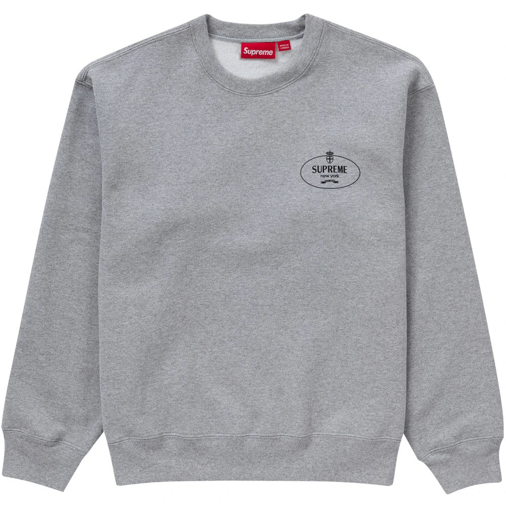 Supreme Crest Crewneck (FW24) Ash Grey Apparel