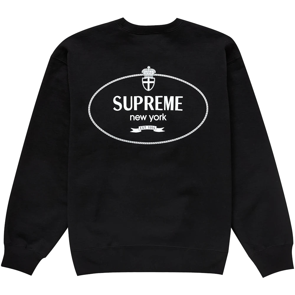 Supreme Crest Crewneck (FW24) Black Apparel