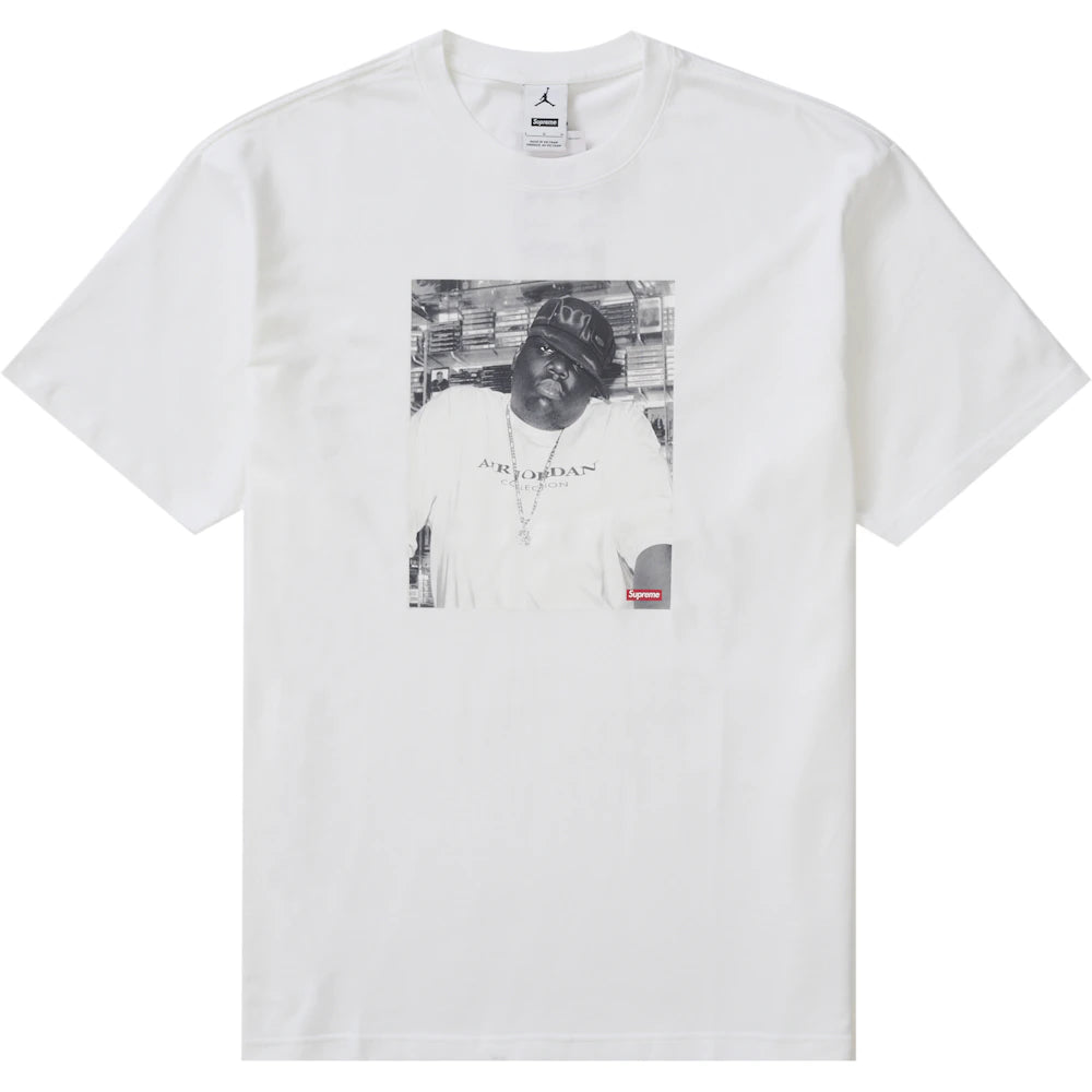 Supreme Jordan Biggie S S Top White Apparel