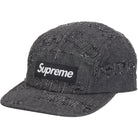 Supreme Lasered Denim Camp Cap Black Accessories