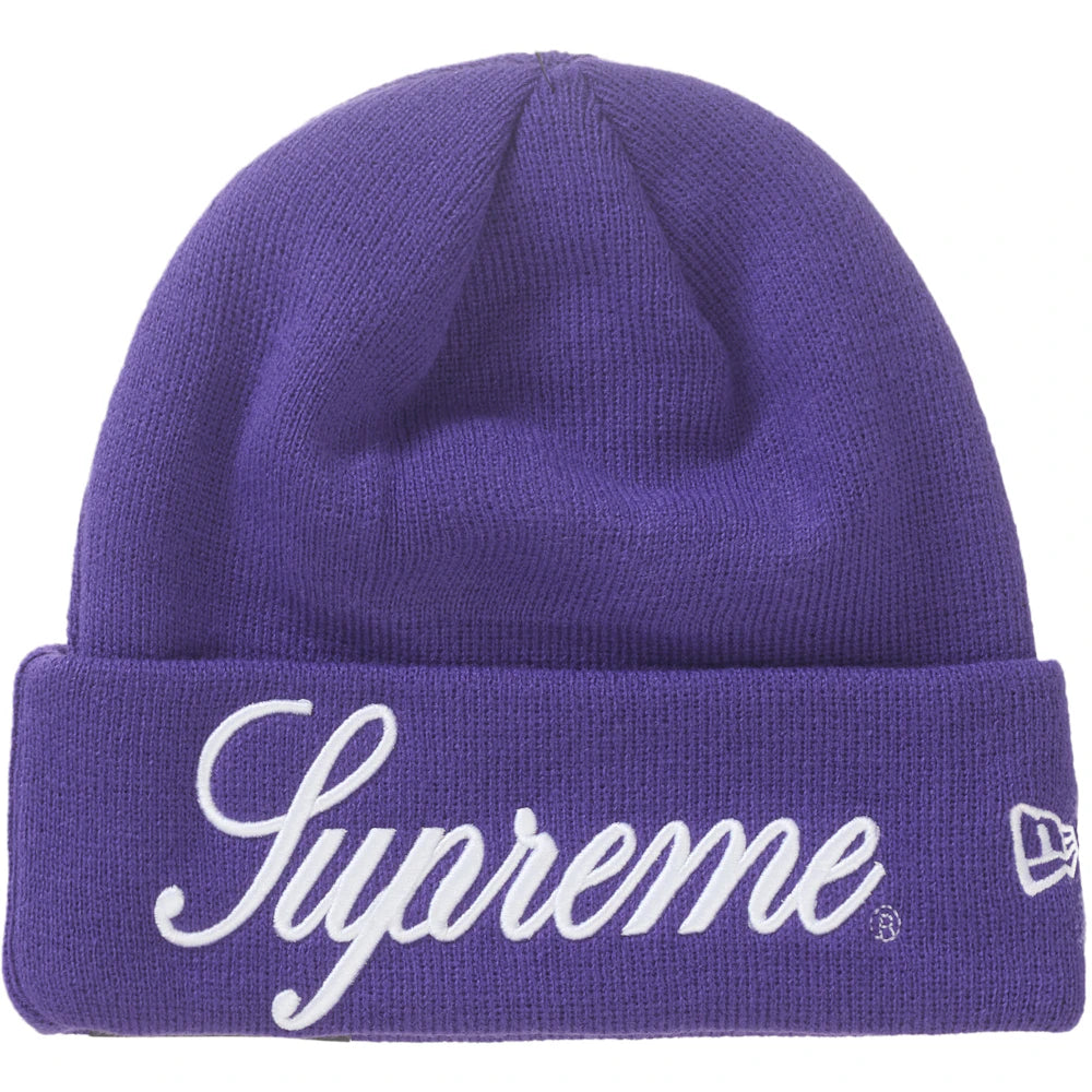 Supreme New Era Script Beanie Royal – Sole By Style