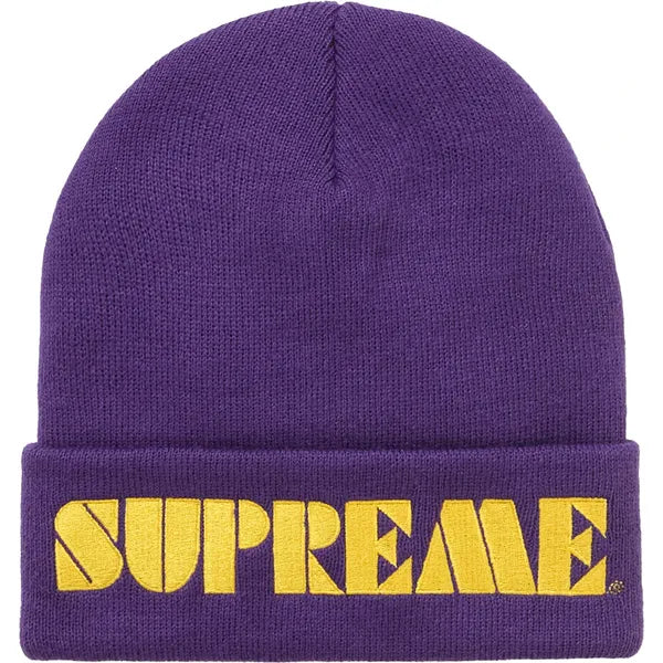 Supreme Stencil Beanie Purple Accessories