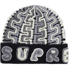 Supreme Yarn Applique Beanie Black Accessories