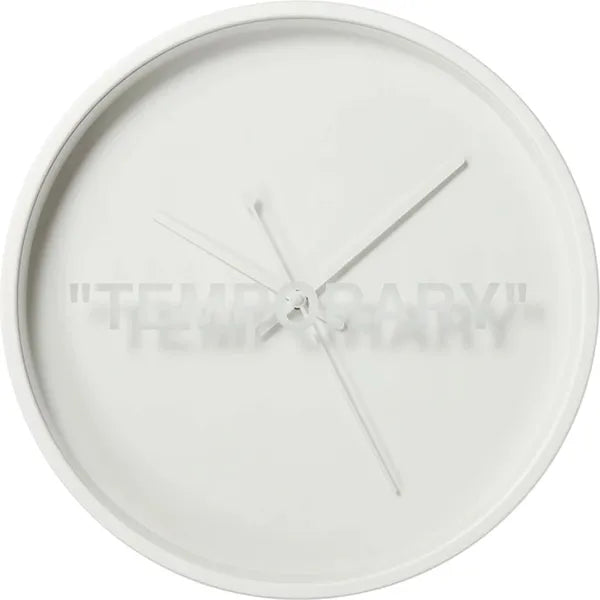 Virgil Abloh x IKEA MARKERAD "TEMPORARY" Wall Clock White Collectibles