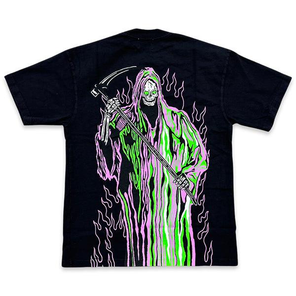 Warren Lotas Giant Neon Reaper T-Shirt Black Apparel